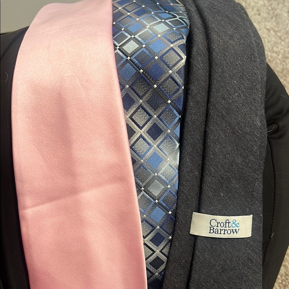 Croft & Barrow Pink, Blue, and Gray Tie Trio